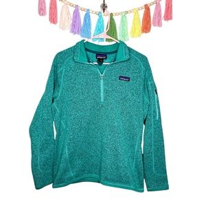 Patagonia Teal Better Sweater 1/4 Zip  Fleece Pullover Size Medium